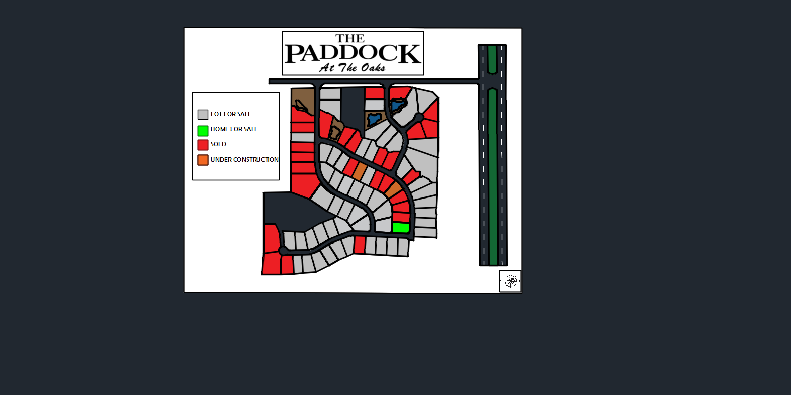 Paddock at the Oaks | Subdivision Map | Lots for Sale